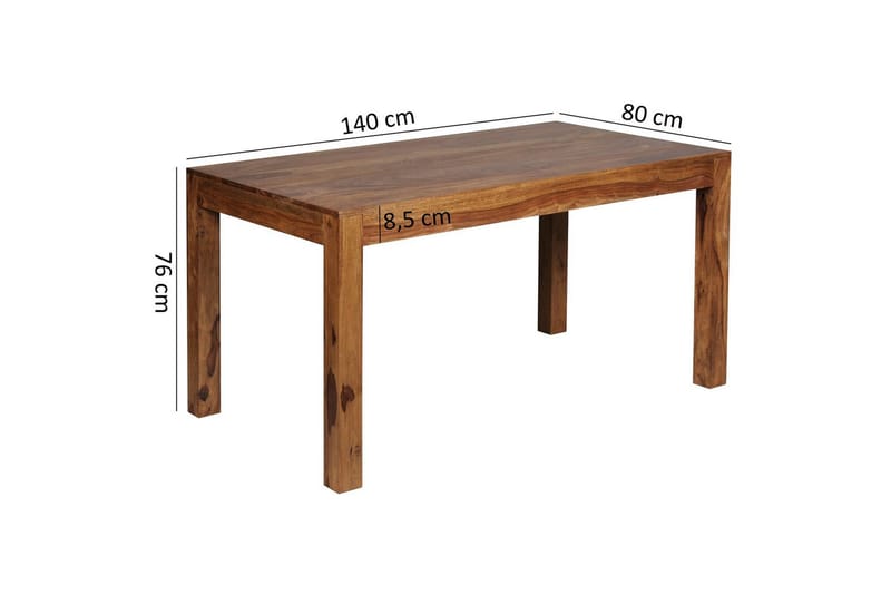 Matbord Wohnling Massivt trä lantstil Rosenträ, 140x80 cm - Rosenträ, 140x80 cm - Möbler - Bord & matgrupper - Matbord & köksbord