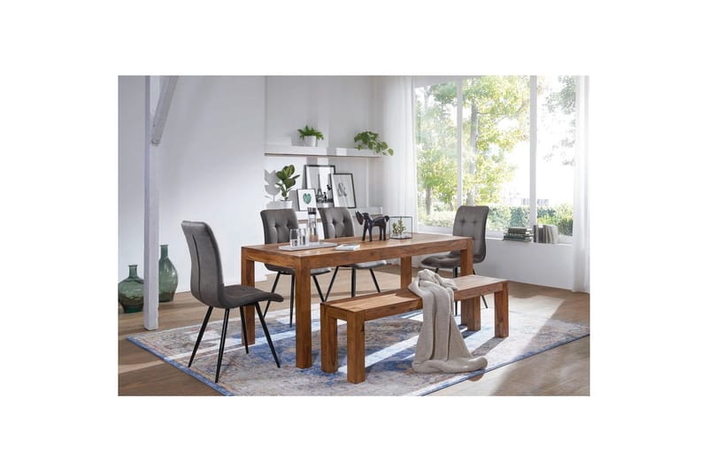 Matbord Wohnling Massivt trä lantstil Rosenträ, 160x80 cm - Rosenträ, 160x80 cm - Möbler - Bord & matgrupper - Matbord & köksbord