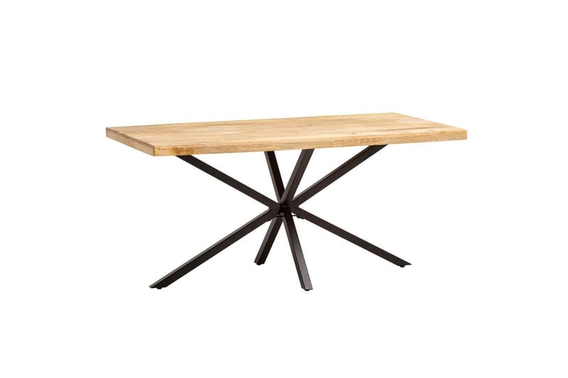 Matbord Wohnling massivt trä med kryssfot i metall, industriell stil 180x90 cm - 180x90 cm - Möbler - Bord & matgrupper - Matgrupper