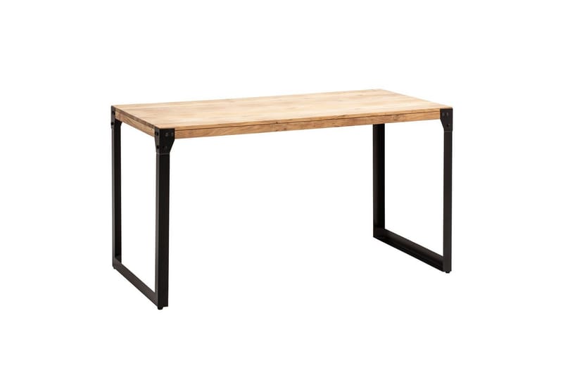 Matbord Wohnling massivt trä med raka metallben, industriell loftstil 140x80 cm - 140x80 cm - Möbler - Bord & matgrupper - Matgrupper
