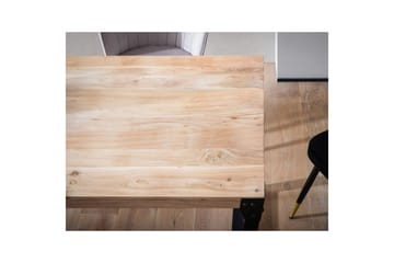 Matbord Wohnling massivt trä med raka metallben, industriell loftstil 180x90 cm - 180x90 cm - Möbler - Bord & matgrupper - Matbord & köksbord
