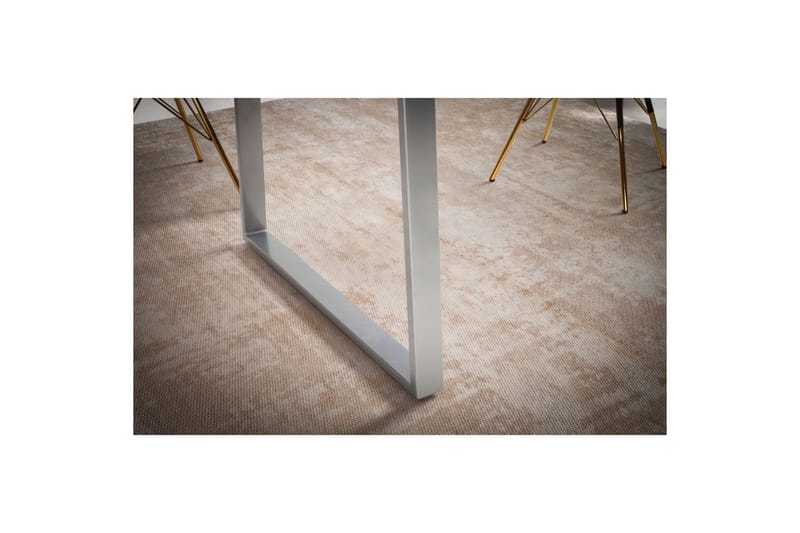 Matbord Wohnling Massivt trä med trädkanter, rektangulär, lantlig stil Silver, Rak, 200x100 cm - Silver, Rak, 200x100 cm - Möbler - Bord & matgrupper - Matbord & köksbord