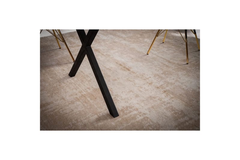 Matbord Wohnling Massivt trä med trädkanter, rektangulär, lantlig stil Svart, korsad, 120x60 cm - Svart, korsad, 120x60 cm - Möbler - Bord & matgrupper - Matgrupper