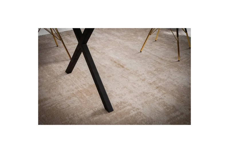 Matbord Wohnling Massivt trä med trädkanter, rektangulär, lantlig stil Svart, korsad, 180x90 cm - Svart, korsad, 180x90 cm - Möbler - Bord & matgrupper - Matbord & köksbord