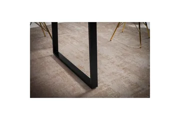 Matbord Wohnling Massivt trä med trädkanter, rektangulär, lantlig stil Svart, Rak, 160x80 cm - Svart, Rak, 160x80 cm - Möbler - Bord & matgrupper - Matbord & köksbord