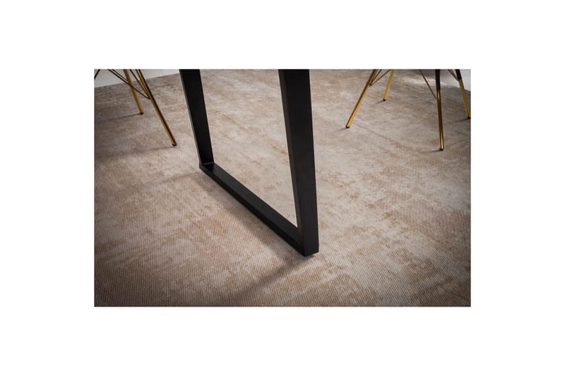 Matbord Wohnling Massivt trä med trädkanter, rektangulär, lantlig stil Svart, vinklad, 140x80 cm - Svart, vinklad, 140x80 cm - Möbler - Bord & matgrupper - Matgrupper