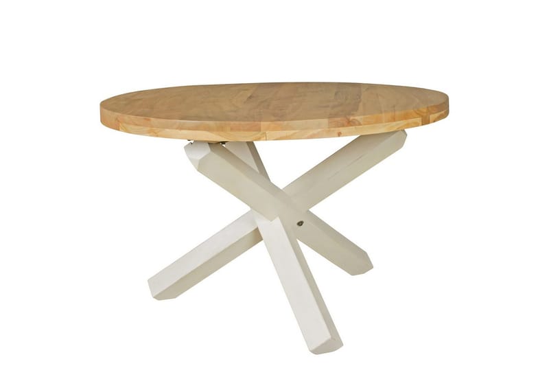 Matbord Wohnling Rund 120 cm massivt trä lantlig stil Akacia - Akacia - Möbler - Bord & matgrupper - Matbord & köksbord