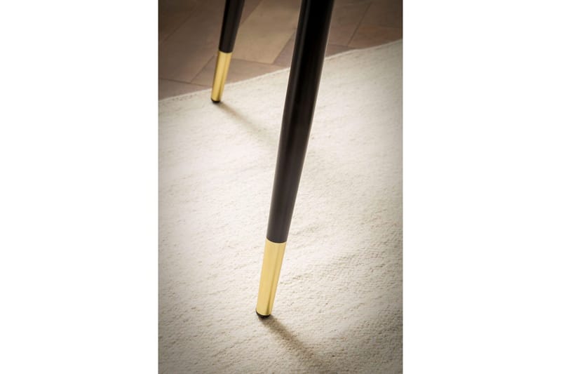 Matbord Wohnling Rund 75 cm marmorerad modern gyllene tippsben Marmor, Svart - Marmor, Svart - Möbler - Bord & matgrupper - Matbord & köksbord