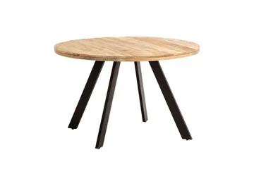 Matbord Wohnling rund massivt trä, modern lantlig stil 120 cm - 120 cm - Möbler - Bord & matgrupper - Matbord & köksbord