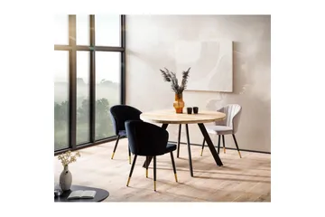 Matbord Wohnling rund massivt trä, modern lantlig stil 120 cm - 120 cm - Möbler - Bord & matgrupper - Matbord & köksbord