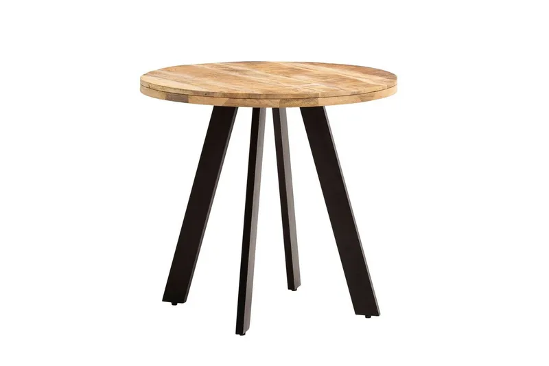 Matbord Wohnling rund massivt trä, modern lantlig stil 80 cm, 80 cm