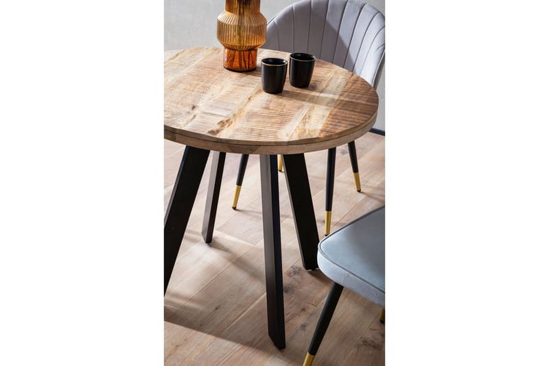 Matbord Wohnling rund massivt trä, modern lantlig stil 80 cm - 80 cm - Möbler - Bord & matgrupper - Matbord & köksbord