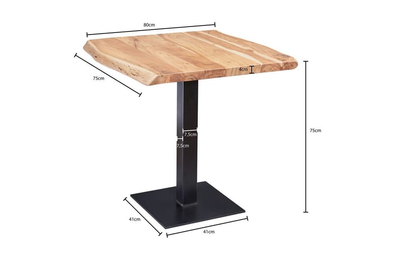 Matbord Wohnling Träkant Solid Trä med Massiva Metallben Industriell - Möbler - Bord & matgrupper - Matbord & köksbord