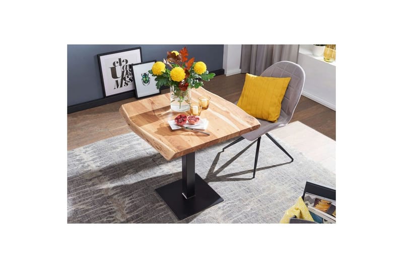 Matbord Wohnling Träkant Solid Trä med Massiva Metallben Industriell - Möbler - Bord & matgrupper - Matbord & köksbord