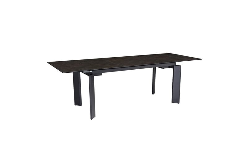 Matbord Wohnling Utdragbart 180-260 cm keramisk, klassiskt fyra ben och metallram Svart, marmor svart - Svart, marmor svart - Möbler - Bord & matgrupper - Matgrupper