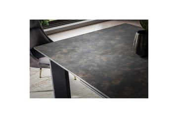 Matbord Wohnling Utdragbart 180-260 cm keramisk, klassiskt fyra ben och metallram Svart, marmor svart - Svart, marmor svart - Möbler - Bord & matgrupper - Matbord & köksbord