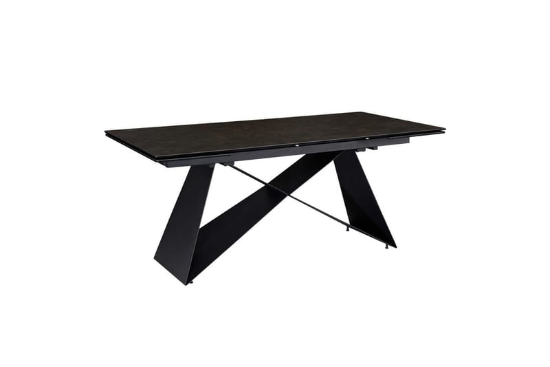 Matbord Wohnling Utdragbart 180-260 cm keramisk modern Z-ram design Svart, marmor svart - Svart, marmor svart - Möbler - Bord & matgrupper - Matbord & köksbord