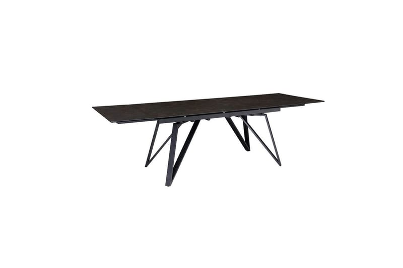 Matbord Wohnling Utdragbart 180-260 cm keramiskt vinklade metallben med hårnål Svart, marmor svart - Svart, marmor svart - Möbler - Bord & matgrupper - Matbord & köksbord