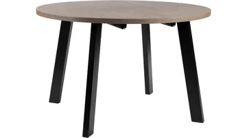 Matbord Porsvik Ø120 cm inkl 2 Ilägg á 40 cm - Grå - Möbler - Bord & matgrupper - Matbord & köksbord