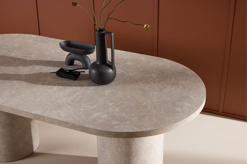 Matbord Peach Narvik Dining Table 100x200 cm - Beige Marblelook / Beige - Möbler - Bord & matgrupper - Matbord & köksbord