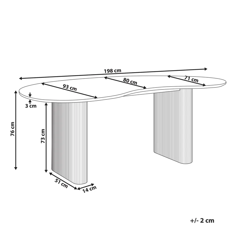 Matbord Peery 198 cm - Vit - Möbler - Bord & matgrupper - Matbord & köksbord