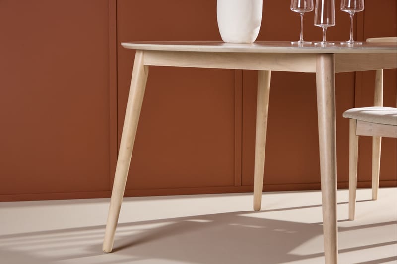 Matbord Peach Flora Dining Table ø120 - Whitewash / Veneer Whitewash - Möbler - Bord & matgrupper - Matbord & köksbord