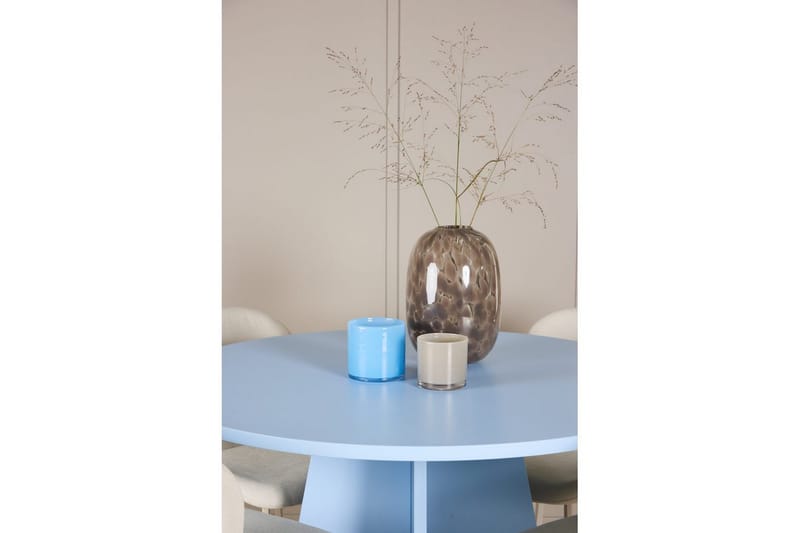 Matgrupp Bootcut Runt 110 cm Babyblå med 4st Lilja Stolar - Möbler - Bord & matgrupper - Matgrupper