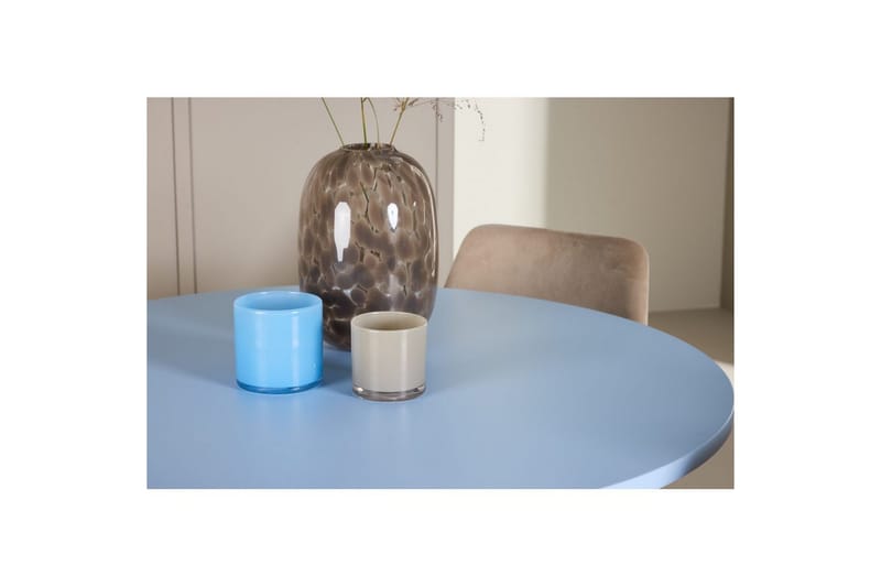 Matgrupp Bootcut Runt 110 cm Babyblå med 4st Night Stolar - Möbler - Bord & matgrupper - Matgrupper