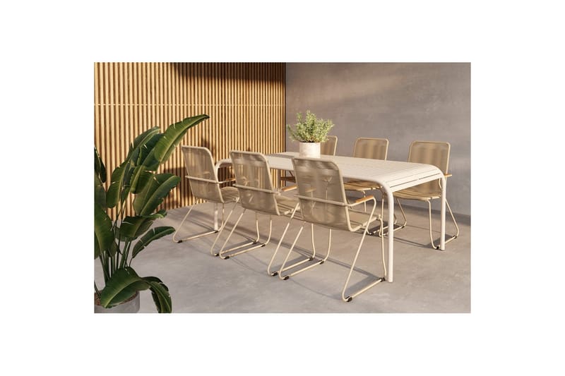 Matgrupp Borneo, Bois, Beige, Beige, 6