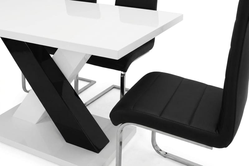 Matgrupp Cesi 14 0cm med 4 Cibus stolar - Vit - Möbler - Bord & matgrupper - Matgrupper