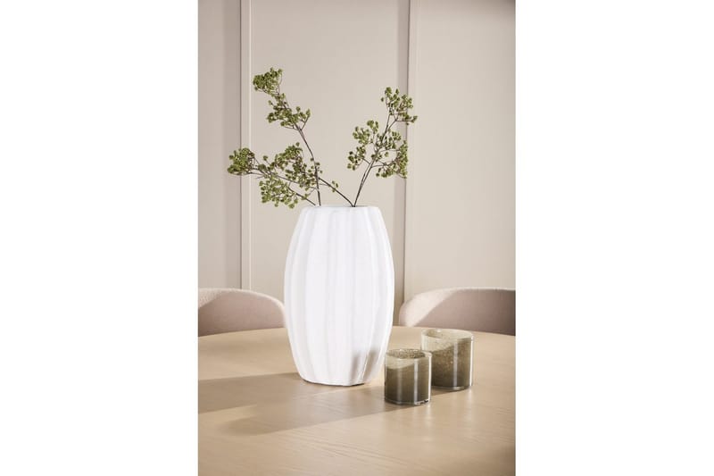 Matgrupp Copenhagen Runt 140 cm med 6st Astoria Stolar Vit / Beige, Beige - Vit / Beige, Beige - Möbler - Bord & matgrupper - Matgrupper