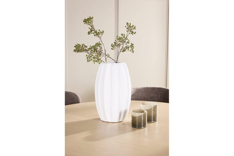 Matgrupp Copenhagen Runt 140 cm med 6st Astoria Stolar Vit / Beige, Brun - Vit / Beige, Brun - Möbler - Bord & matgrupper - Matgrupper