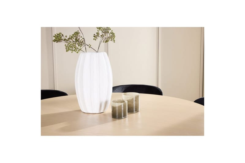 Matgrupp Copenhagen Runt 140 cm Vit/Beige med 6st Edina Stolar - Möbler - Bord & matgrupper - Matgrupper