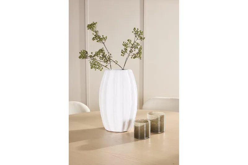 Matgrupp Copenhagen Runt 140 cm Vit/Beige med 6st Lilja Stolar - Möbler - Bord & matgrupper - Matgrupper