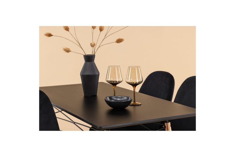 Matgrupp Danburi, Polar - Svart, Chrome - Möbler - Bord & matgrupper - Matgrupper