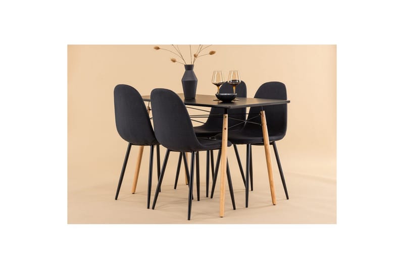 Matgrupp Danburi, Polar - Svart - Möbler - Bord & matgrupper - Matgrupper
