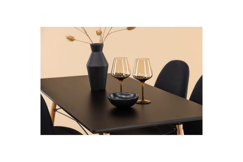 Matgrupp Danburi, Polar - Svart - Möbler - Bord & matgrupper - Matgrupper