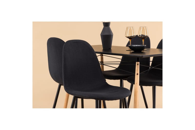 Matgrupp Danburi, Polar - Svart - Möbler - Bord & matgrupper - Matgrupper