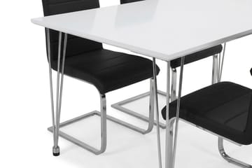 Matgrupp Kronblom 120 cm med 4 Cibus stolar - Vit - Möbler - Bord & matgrupper - Matgrupper