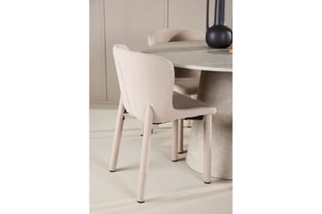 Matgrupp Lanzo Runt 120 cm Beige med 4st Astoria Stolar Beige - Beige - Möbler - Bord & matgrupper - Matgrupper