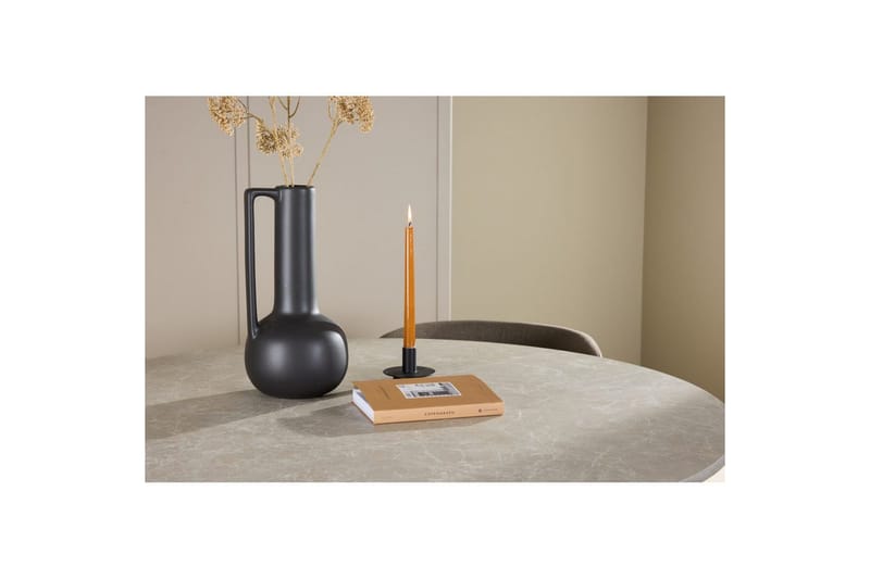 Matgrupp Lanzo Runt 120 cm Beige med 4st Edina Stolar Svart / Brun - Svart / Brun - Möbler - Bord & matgrupper - Matgrupper