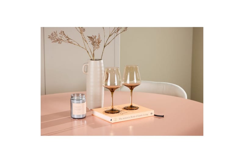 Matgrupp Lanzo Runt 120 cm med 4st Lilja Stolar Rosa - Rosa - Möbler - Bord & matgrupper - Matgrupper