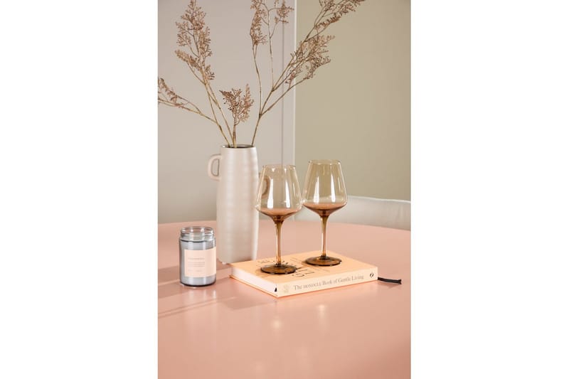 Matgrupp Lanzo Runt 120 cm med 4st Lilja Stolar Rosa - Rosa - Möbler - Bord & matgrupper - Matgrupper