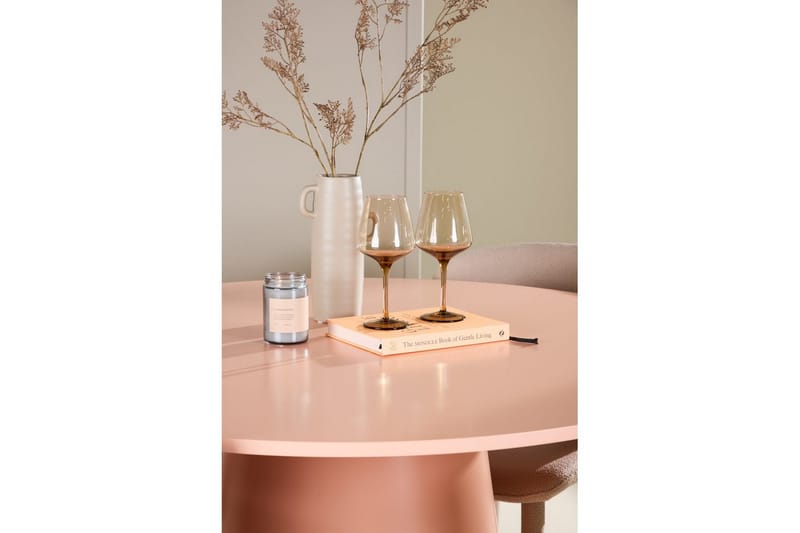 Matgrupp Lanzo Runt 120 cm Rosa med 4st Astoria Stolar Beige - Beige - Möbler - Bord & matgrupper - Matgrupper