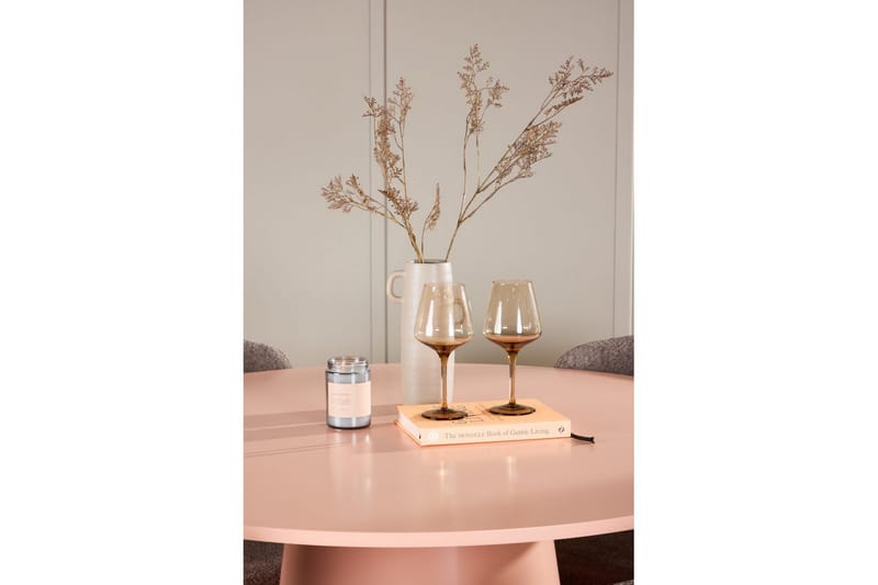 Matgrupp Lanzo Runt 120 cm Rosa med 4st Astoria Stolar Brun - Brun - Möbler - Bord & matgrupper - Matgrupper