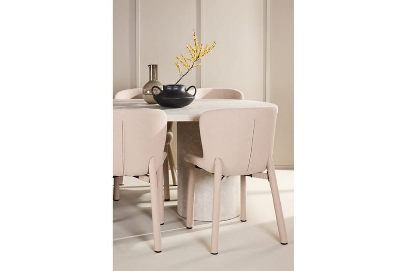 Matgrupp Narvik 100x200 cm Beige med 6st Astoria Stolar Beige - Beige - Möbler - Bord & matgrupper - Matgrupper