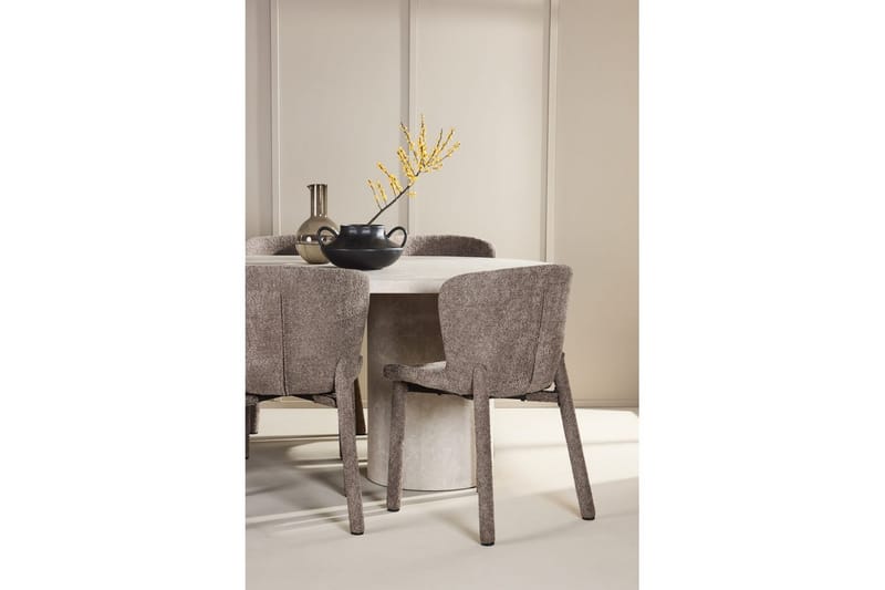 Matgrupp Narvik 100x200 cm Beige med 6st Astoria Stolar Brun - Brun - Möbler - Bord & matgrupper - Matgrupper