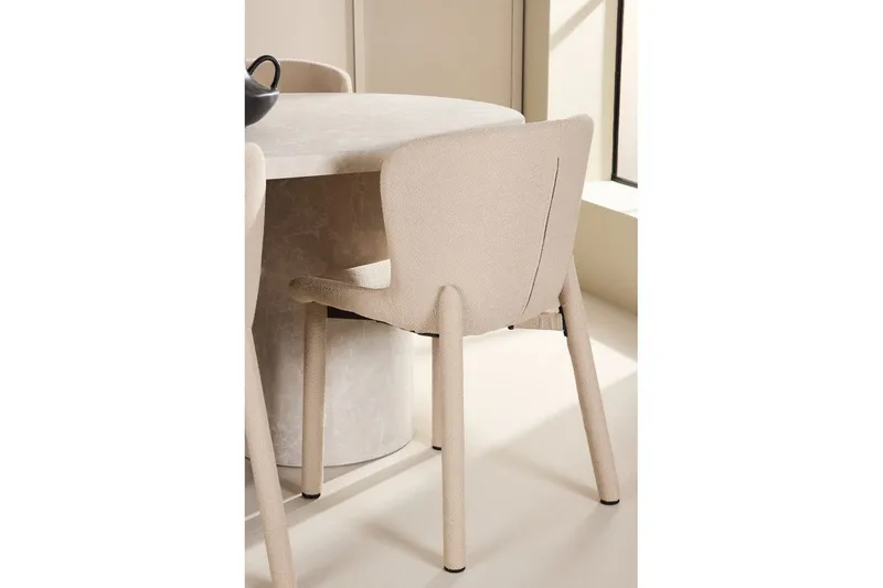 Matgrupp Narvik 100x200 cm Beige med 6st Astoria Stolar - Möbler - Bord & matgrupper - Matgrupper