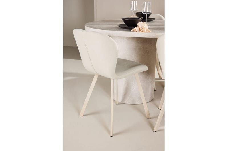 Matgrupp Narvik 100x200 cm Beige med 6st Lilja Stolar - Möbler - Bord & matgrupper - Matgrupper