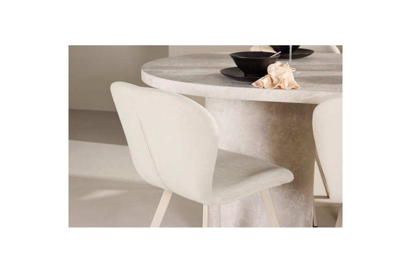 Matgrupp Narvik 100x200 cm Beige med 6st Lilja Stolar - Möbler - Bord & matgrupper - Matgrupper